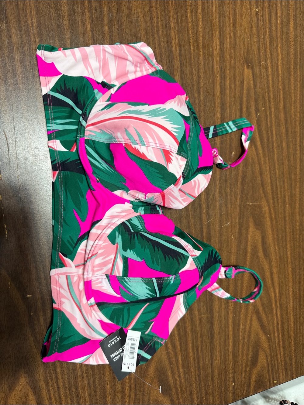Kids Pink Tropical Print Swim Top - Brand: (unknown)